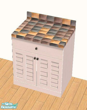 Sims 2 — Plum Mosiac Kitchen Countertop by STP Carly — Perk up your kitchen with some colorful mosiac tiles!