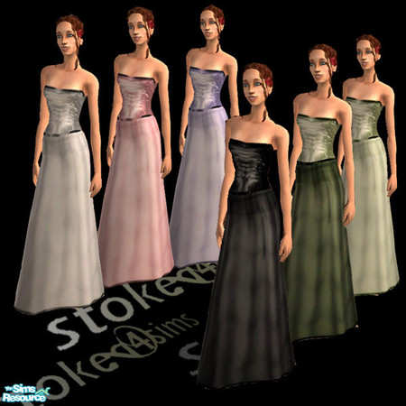 Sims 2 — A.B.S Designer Fomals by stoked4sims — Collection of silk and tulle formals based on an actual design by A.B.S.