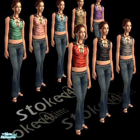 Sims 2 — Dior Collection by stoked4sims — Collection of silk and lace tops based on an actual design by Dior. 