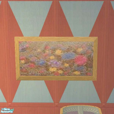 Sims 2 — Floral painting , light wood frame by buntah — This is part of my Dinner Is Served dining room set. Updated with