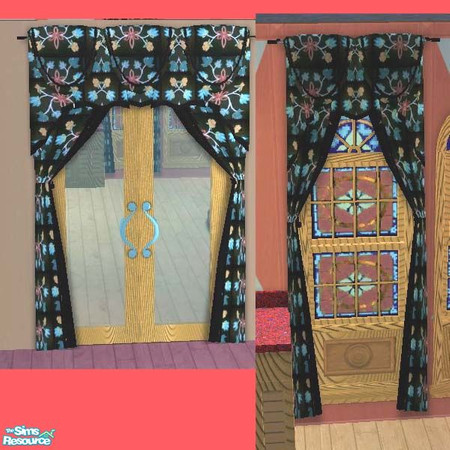 Sims 2 — Dining room draperies by buntah — This is part of my Dinner Is Served dining room set. Updated with SimPE v15 to