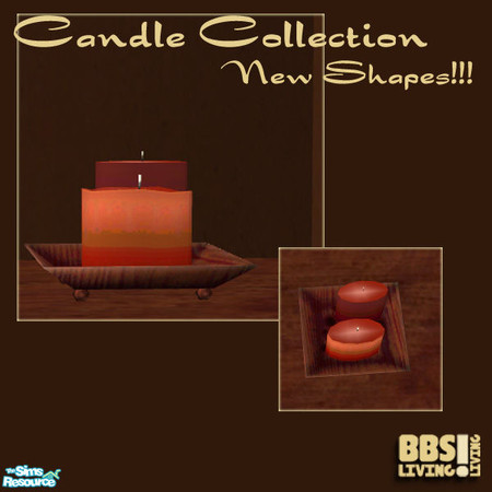 Sims 2 — Candle collection,  Red candles by BetterbeSim — Two red candles in a new shape. Two beautifull red colored oval
