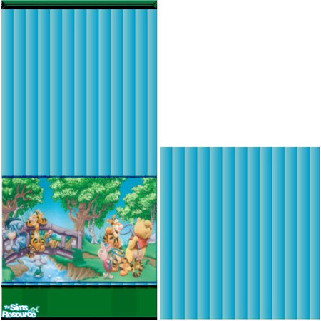 Sims 2 — Pooh Border Set by SpunkyBel — This set is perfect in any child's room or nursery. Minimal costs with champagne