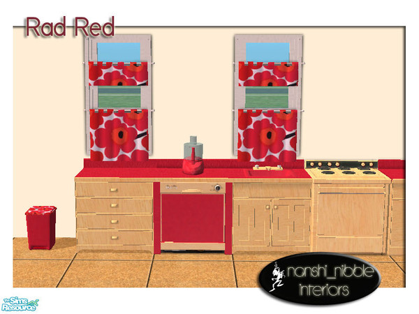Sims 2 — Rad Red - Curtains by TSR Archive — Simpe 0.15