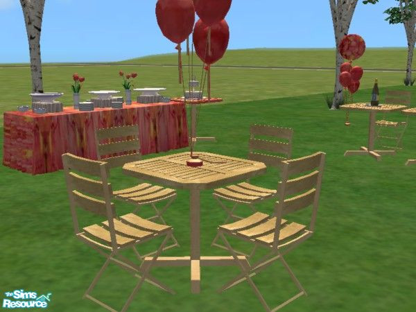 Sims 2 — Tea Rose Wedding Chair by toriamos — A non-white chair for sims looking for something different.
