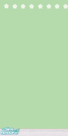 Sims 2 — Green Daisy 4 by nessylove — Green paint with daisy decoration