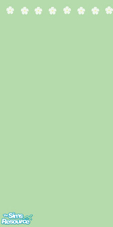 Sims 2 — Green Daisy 3 by nessylove — Green paint with daisy decoration