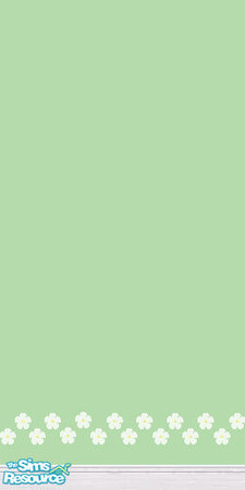 Sims 2 — Green Daisy 2 by nessylove — Green paint with daisy decoration