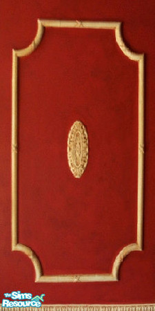 Sims 2 — red paneling wall by The_Unicorn — -