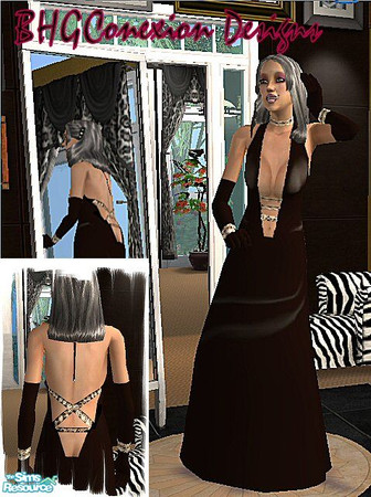Sims 2 — Diamonds by BHGConnexion — Very sexy black dress with diamonds for that very glamourous look.