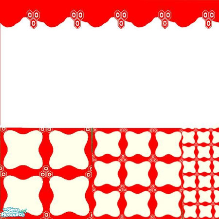 Sims 2 — Sesshoumaru Wall & Floors by JenKenobi — These are a wall and 3 floors themed after Sesshoumaru from the