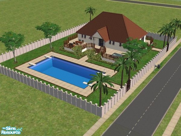 Sims 2 — The Spanish Pad by Rockin Rem Sutton — A little half modern,half spanish pad.Please could you rate this.Rock on.