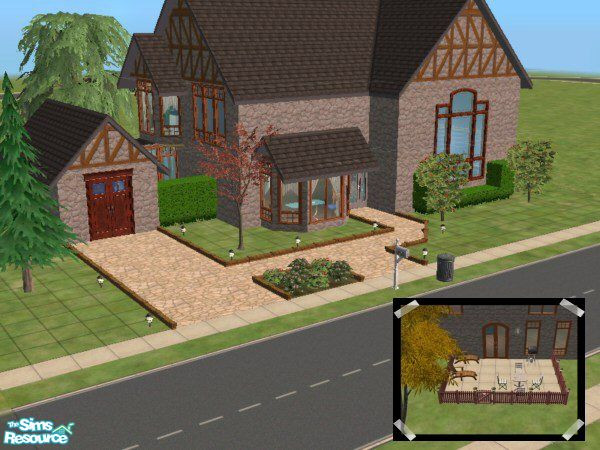 Sims 2 — The Brently by PaleGothic — The open floor plan of this lovely home is it's most appealing feature! The lofted