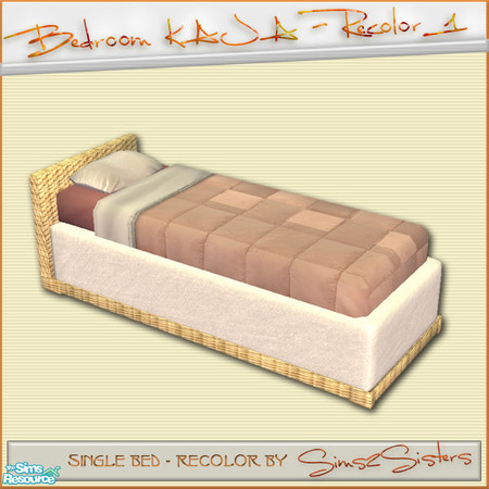 Sims 2 — S2S Bedroom KAJA - Recolor 1 - Single Bed by sims2sisters — 