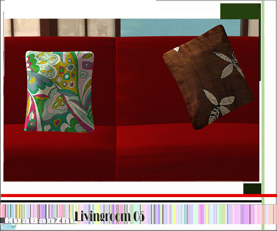 Sims 2 — Huabanzhu livingroom05 - Pillow-recol01 by huabanzhu — 
