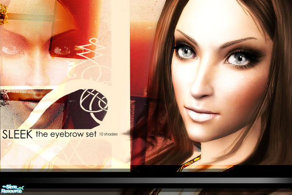 Sims 2 — SLEEK the eyebrow 10 shades by kyna987 — This eyebrow set includes 10 colour shades. 