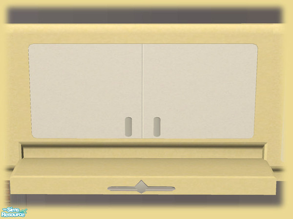 Sims 2 — 50s Retro Kitchen - Cookerhood Top - Buttercup by Shakeshaft — Part of the third recolour of the 50\'s Retro