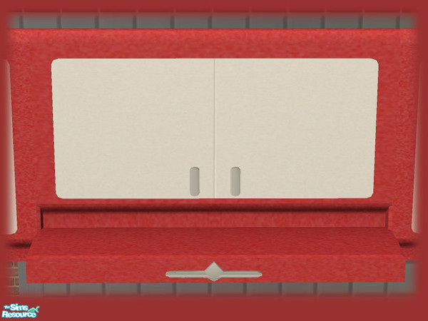 Sims 2 — 50s Retro Kitchen - Coookerhood Top - Cherry by Shakeshaft — Part of the Fourth recolour of the 50\'s Retro