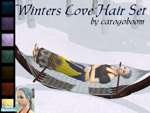 Sims 2 — \"Winters Love\" Hair Set by carogoboom — Recolours of hair from the base game. For toddler through