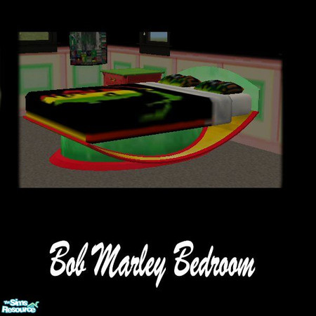Sims 2 — Bob  Marley Set Bed Frmae by Sab — Bob Marley Set Bed Frame