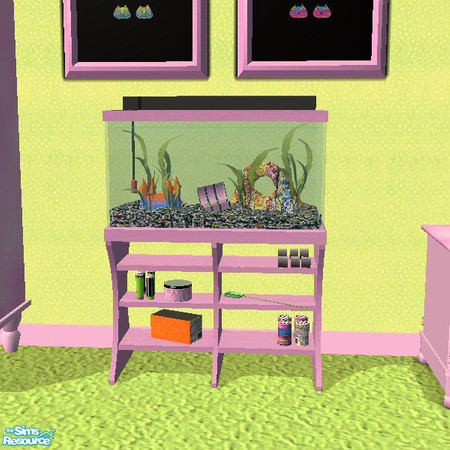 Sims 2 — Laurel Burch Aquarium Frame by Betsy4arts — A lilac fram for the aquarium.Betsy's creations