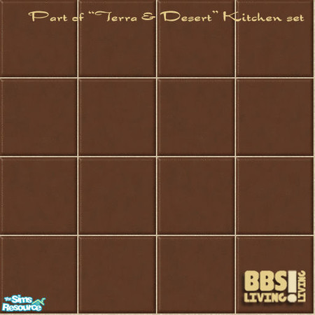 Sims 2 — Terra & Desert Kitchen, Floortiles by BetterbeSim — Big natural terracotta floor tiles. By BetterbeSim. Do