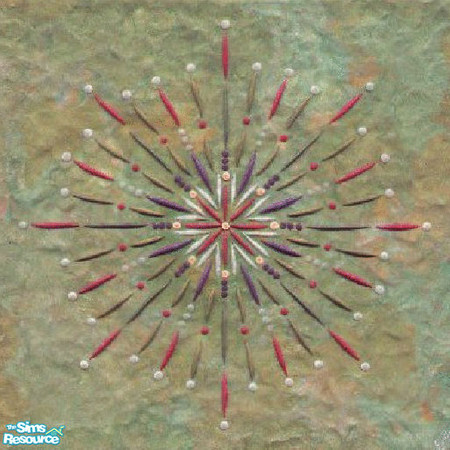 Sims 2 — Floral Burst by brinneydee — There is no other word to describe the pattern on this tile than gorgeous.