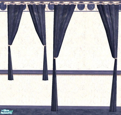 Sims 2 — Celestial Study: Curtains by Bitzybus — Curtains to go with the set.