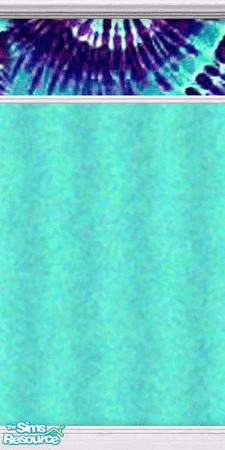 Sims 2 — Blue Tie Dye Wall #3 by biscuitmilkshake — Light blue wave texture with tie dye border and white trim.
