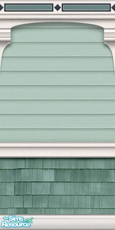 Sims 2 — Pickett Lane Mint Shingles by shtinky — In mint green and ornate white trim. 'Spike' drop feature and dark mint