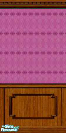 Sims 2 — Pink Geometric Wall Pattern by simmyfan2852 — Want a geometric wall in pink and with wood? Well, this wall has