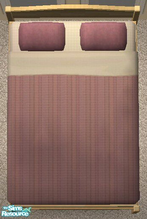 Sims 2 — Cortina Bedroom Bedding by Waverly — Calvin Klein Khaki "Abaca Weave" bedding for the Cortina bedroom.