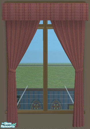 Sims 2 — Cortina Bedroom Curtains by Waverly — Curtains for the Cortina bedroom.