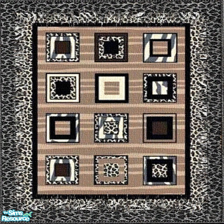 Sims 2 — Going Wild - Rug 2 by Bitzybus — Made for the "Going Wild Bedroom set".