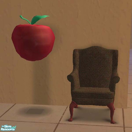 Sims 2 — Floating Apple by buntah — This apple is floating in mid-air. Part of my Apple Options set.