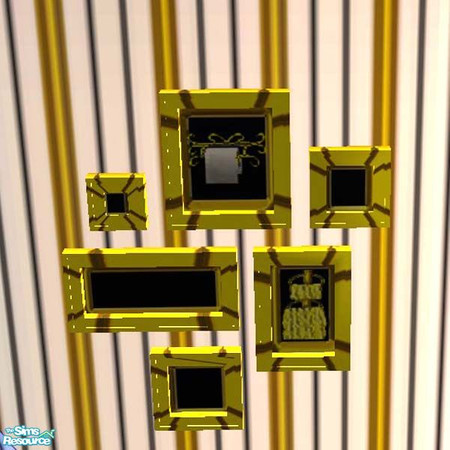 Sims 2 — Black & gold wall hanging by buntah — This is part of my Exquisite Bathroom set. It's a wall hanging with a