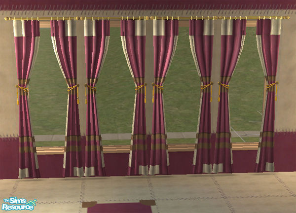 Sims 2 — Blossomwine drapes by Cloisonne — Multi toned drapes.