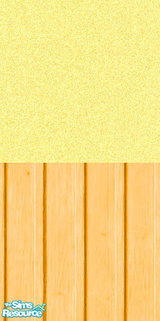 Sims 2 — Wall with wood by ive — Yellow wall with natural wood.