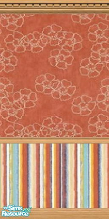 Sims 2 — Audrey Design by sxylissy83 — A cute wallpaper with a Hawaiian flare.