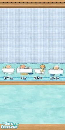 Sims 2 — Fun in the Tub by sxylissy83 — fun kids bathroom wallpaper!