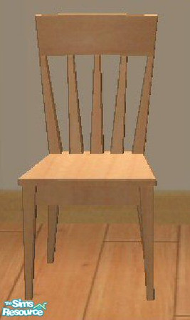 Sims 2 — Maple Wood Dining Chair by SSilver — This dining chair is made of light colored maple wood.