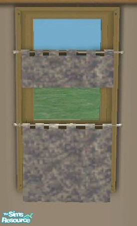 Sims 2 — Country Living Toile Curtains by SSilver — These quaint and stylish curtains should adorn every country dining
