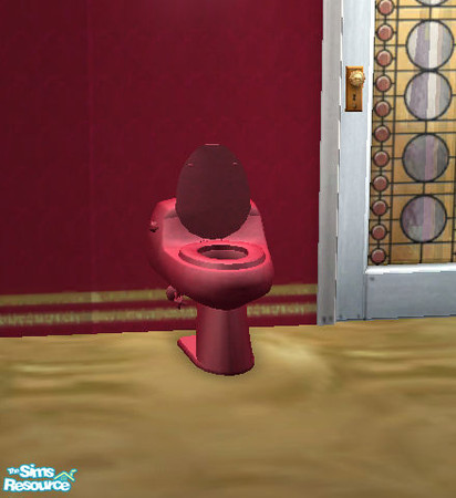 Sims 2 — Coralline Toilet by Cloisonne — Opaque rose toilet.