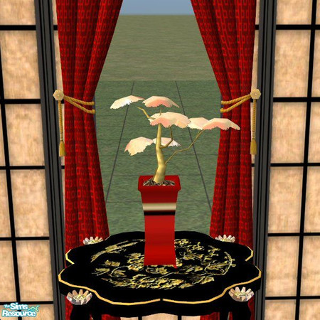 Sims 2 — Oriental Bonzai Sculpture by Nikki041498 — Here's a different take on the Bonzai. This one is a sculpture. Gold