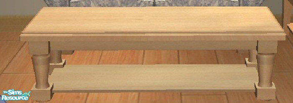 Sims 2 — Country Living Coffee Table by SSilver — A light colored maple wood coffee table.