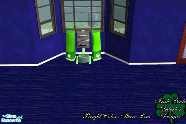 Sims 2 — Lime Bright Color Stereo Base by Irish Pride — The new bright color lime stereo base is the perfect match for