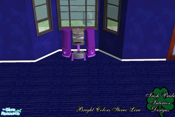 Sims 2 — Purple Bright Color Stereo Base by Irish Pride — The new bright color purple stereo base is the perfect match