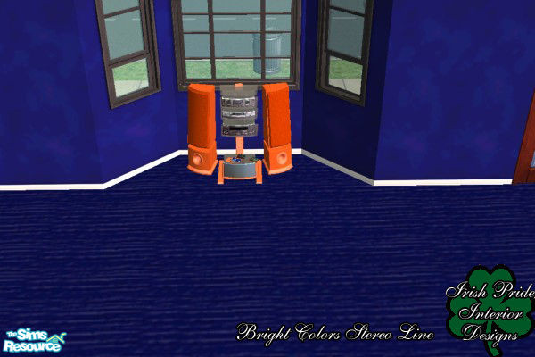 Sims 2 — Orange Bright Color Stereo Base by Irish Pride — The new bright color orange stereo base is the perfect match