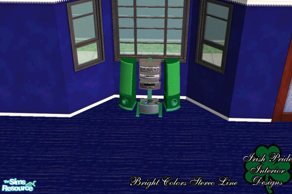 Sims 2 — Green Bright Color Stereo Base by Irish Pride — The new bright color green stereo base is the perfect match for
