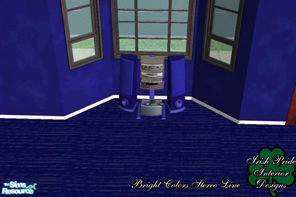 Sims 2 — Blue Bright Color Stereo Base by Irish Pride — The new bright color blue stereo base is the perfect match for